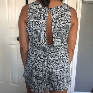 Black and white romper
